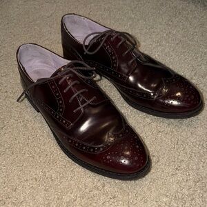 Johnston & Murphy Burgundy Leather Oxfords